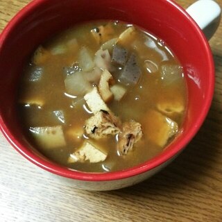 おでんの残りからカレースープ